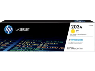 HP 203A Yellow Original LaserJet Toner Cartridge (CF542A) — HP product image