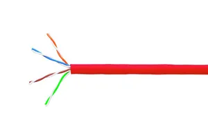 CommScope 106926363 | PowerSUM 1061C ETL Verified Category 5e U/UTP Cable, non-plenum CM rated, red jacket, 4 pair count, 1000 ft (305 m) length, WE TOTE box