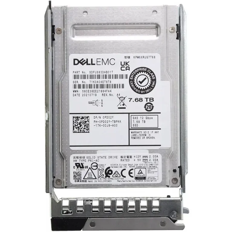 Dell PD02Y 7.68TB SAS SSD