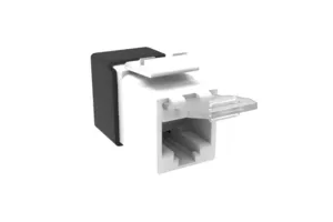 CommScope 760241206 | SL-Series Modular Jack, RJ45, Cat6A Unshielded, with Dust Cover, ProWhite