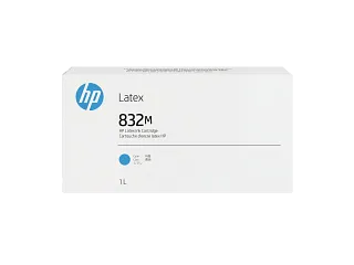 HP 832M 1-liter Cyan Latex Ink Cartridge (4UV22A) — HP product image