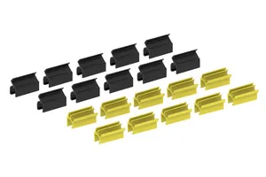 CommScope FGS-DHHC | FiberGuide Kit of 10 Black Capture Clips and 10 Yellow Hinges
