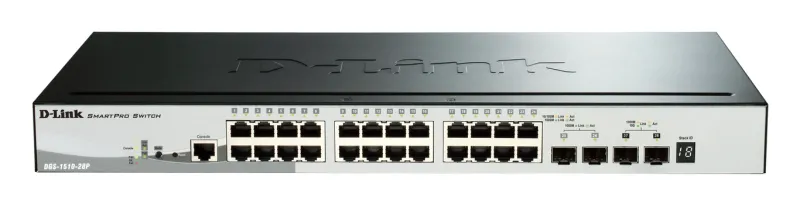 D-Link 24 Ports 10/100/1000Base-T PoE with 2 SFP ports + .. DGS-1510-28P product image