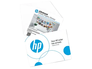 HP Advanced Photo Paper Glossy 65 lb 5 x 5 in. (127 x 127 mm) 20 sheets (49V50A) — HP product image