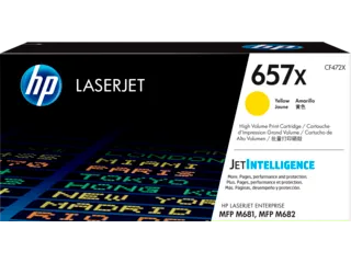 HP 657X High Yield Yellow Original LaserJet Toner Cartridge (CF472X) — HP product image