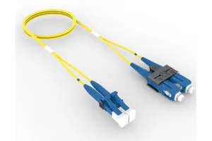 CommScope FPCC-7KYP | Fiber Optic Patch Cord, duplex, singlemode, 1.2 mm OFNP jacket, SC/UPC-LC/UPC, yellow