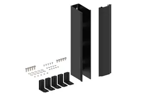 CommScope FGSB-KTW2-R | FiberGuide Vertical Duct Kit with 2in Slot Spacing and Hinged Cover, 2x4in, Black