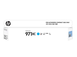 HP 971XC Cyan Ink Cartridge (F6U71AA) — HP product image