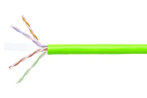 CommScope 700210164 | GigaSPEED XL 2071E ETL Verified Category 6 U/UTP Cable, plenum, spring green jacket, 4 pair count, 1000 ft (305 m) length, WE TOTE box