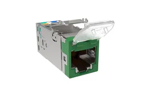 CommScope 2153364-GN | SL-Series Modular Jack, RJ45, Cat6 Shielded, with Dust Cover, Green