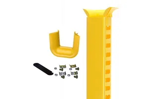 CommScope FGS-KIT-H44 | FiberGuide Vertical Straight Section with 2in Slot Spacing, Trumpet Flares and Cover, 4x4in, Yellow