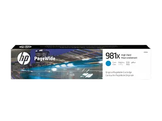 HP 981X High Yield Cyan Original PageWide Cartridge (L0R09A) — HP product image