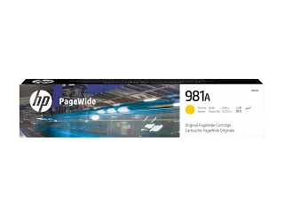 HP 981A Yellow Original PageWide Cartridge (J3M70A) — HP product image