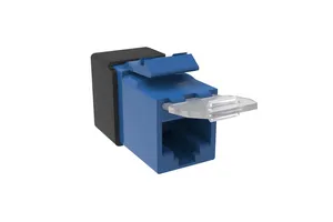 CommScope 760257219 | SL-Series Modular Jack, RJ45, Cat6A Unshielded, with Dust Cover, Blue