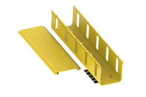 CommScope FGS-KTW2-J | FiberGuide Vertical Duct Kit with 4in Slot Spacing and Hinged Cover, 4x4in, Yellow