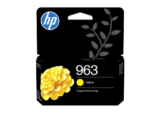 HP 963 Yellow Original Ink Cartridge (3JA25AE) — HP product image
