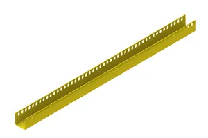 CommScope FGS-MSHS-CB | FiberGuide Vertical Straight Section with 1.5in Slot Spacing, Rounded Opening, 2x2in, Yellow