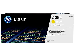 HP 508A Yellow Original LaserJet Toner Cartridge (CF362A) — HP product image