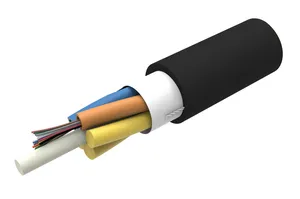 CommScope 760256240 | Fiber Indoor/outdoor Cable, Low Smoke Zero Halogen / 24 fiber Microsheath,, Gel-free, Meters jacket marking, Black jacket color, B2ca flame rating