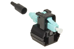 CommScope 760117887 | Qwik II Field Installable LC Connector, OM3/4/5, Aqua, for 250/900um, single pack