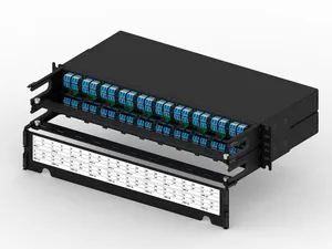 CommScope 760238950 | 2RU patch panel which interfaces with QSFP ports to easily break them out in LC connections. The MPO and LC ports are both front facing for easy mapping and