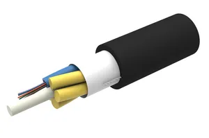 CommScope 760256147 | Fiber Indoor/outdoor Cable, Low Smoke Zero Halogen / 12 fiber Microsheath, Gel-free , Meters jacket marking, Black jacket color, B2ca flame rating