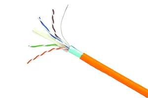 CommScope 760122671 | GigaSPEED X10D 2291B ETL Verified Category 6A F/UTP Cable, plenum, orange jacket, 4 pair count, 1000 ft (305 m) length, reel