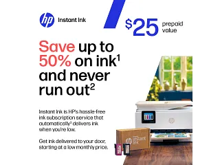 HP Instant Ink US 25USD HP Store NP Code (D88Q5AN) — HP product image