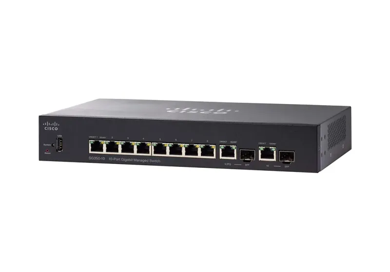 Cisco SG350-10-K9-NA 8-Port Layer 3 Switch