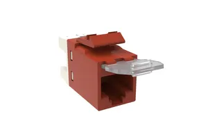 CommScope 1375187-OR | SL-Series Modular Jack, RJ45, Cat6 Unshielded, with Dust Cover, Orange