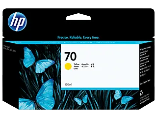HP 70 130-ml Yellow DesignJet Ink Cartridge (C9454A) — HP product image