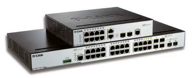 D-Link 8-Port 10/100/1000 Base-T + 2 Combo 10/100/1000BAS.. DGS-3000-10TC product image