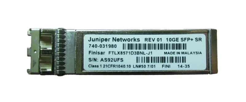 Juniper Networks FTLX8571D3BNL-J1 10GBASE-SR SFP+ Transceiver