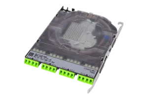 CommScope 760255050 | Propel Multimode Splice Cassette, 16LC with internal shutters, OM5 single fiber pigtails, Method B Enhanced ULL