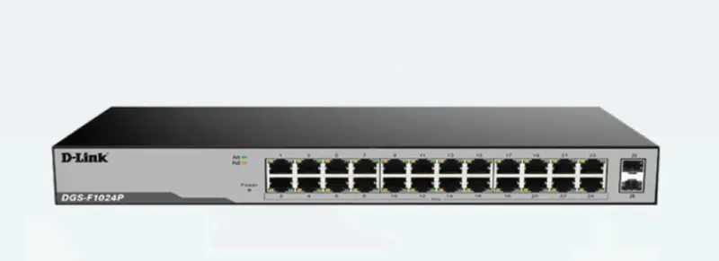 D-Link 24 Port Gigabit Unmanaged POE Switch with 2 SFP p.. DGS-F1024P product image