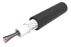 CommScope 760254747 | Indoor/Outdoor Low Smoke Zero Halogen, TeraSPEED Central Loose Tube Fiber Optic Cable, 24-fiber, Singlemode OS2, Gel-filled, black. Provides Rodent Resistance.