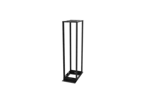 CommScope 760082529 | Equipment Rack, 4-Post, 29 in (737 mm) D x 7ft (2134 mm) H - 19 in (482.6 mm) Alu (45U) 12-24 Tapped Rails, Black