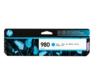 HP 980 Cyan Original Ink Cartridge (D8J07A) — HP product image