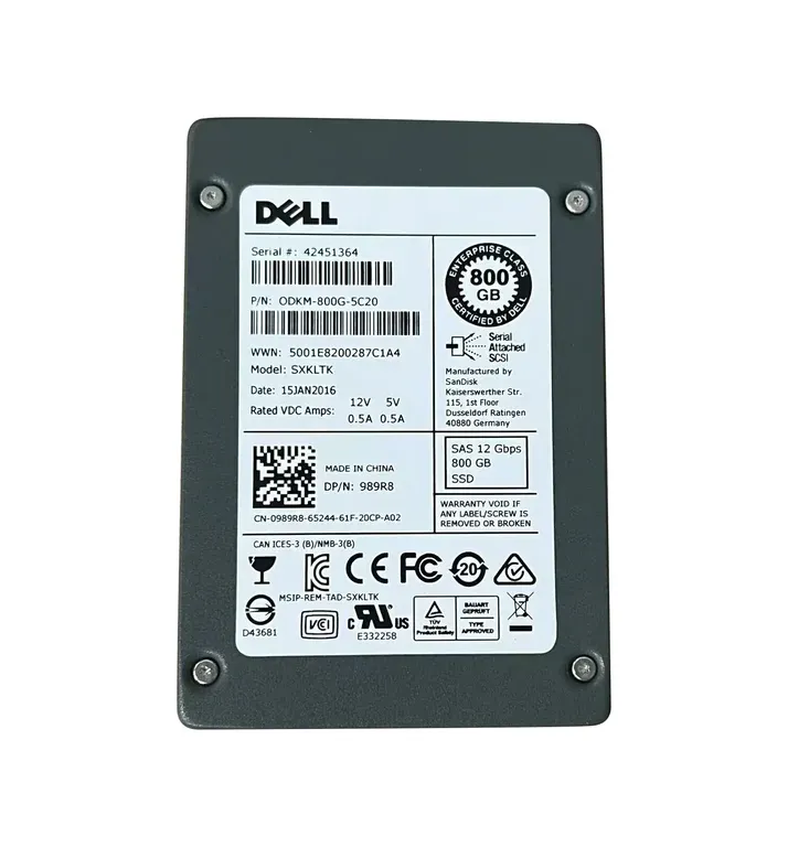 Dell 989R8 800GB SAS SSD