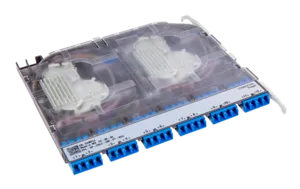 CommScope 760255053 | Propel Splice Cassette, 24LC/UPC with internal shutters, OS2 with 250 µm single fiber pigtails, Method B Enhanced ULL