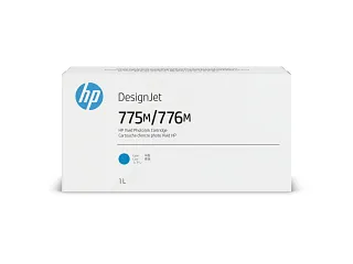 HP 775M/776M 1-liter Cyan Ink Cartridge (3WW81A) — HP product image