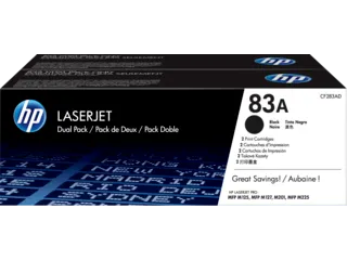 HP 83A 2-pack Black Original LaserJet Toner Cartridges (CF283AF) — HP product image