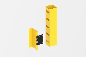 CommScope FGS-KTE2-D | FiberGuide Vertical Duct Kit with 4in Slot Spacing, Snap-On Cover and Brackets, 4x4in, Yellow