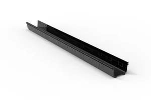 CommScope FGSB-MSHS-B-RW | FiberGuide Horizontal Straight Section with Pre-Cut 6in Spacing and 2.25in Opening, 4x6 in, Black