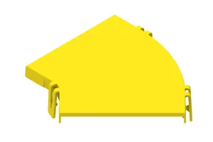 CommScope FGS-SH4E-B | FiberGuide Snap-on Cover for 45° Horizontal Elbow, 4x6in, Yellow