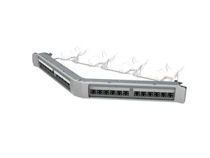CommScope 760259243 | SYSTIMAX 360 Intelligent Shielded Angled Modular Panel, Cat 6A, 1U, 24 port, Silver
