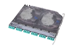 CommScope 760255057 | Propel Multimode Splice Cassette, 24LC with internal shutters, OM4 ribbon fiber pigtail, Method B Enhanced ULL