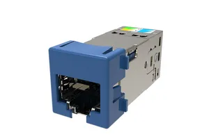 CommScope 760258305 | GigaSHIELD X10D M-Series Modular Jack, RJ45, Cat6A Shielded, Blue (24 ea/pkg)