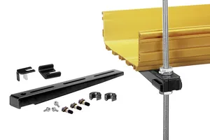 CommScope FGS-HETR-F-1/2 | FiberGuide Existing Threaded Rod Bracket Kit, 1/2in for 4x12in System