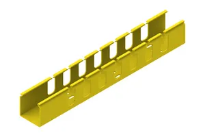 CommScope FGS-MSHS-CA | FiberGuide Vertical Straight Section with 1.5in Slot Spacing, Square Opening, 2x2in, Yellow